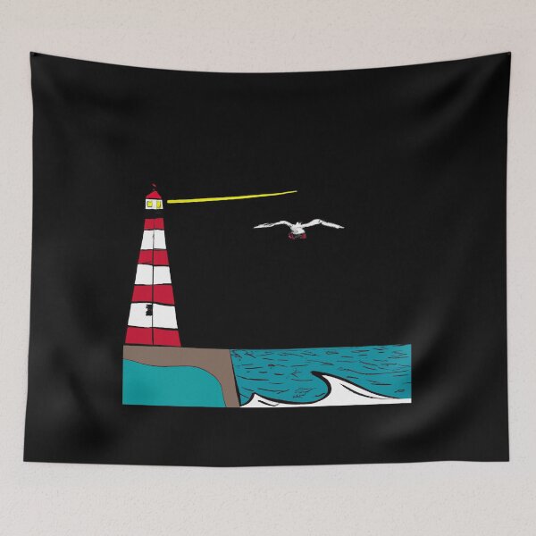 Item preview, North sea lighthouse gull sea designed and sold by Imutobi.