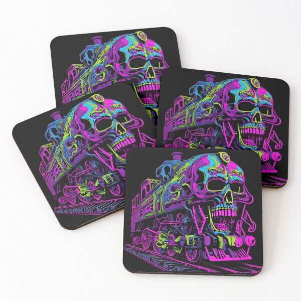 Item preview, Neon skully train 1 designed and sold by WildWaveStylez.