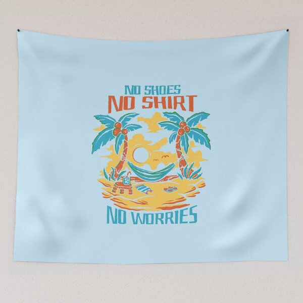 Item preview, No shoes No Shirt No Worries | Outdoor And Sand Therapy | Recharge Your Soul | Summer Time | Beach Vacay | Worklife Balance designed and sold by MJDezigns.
