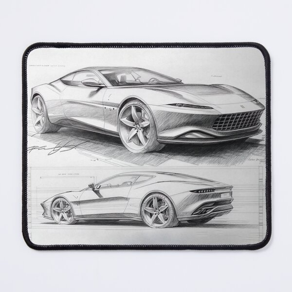 Item preview, Sketch Design Concept Ferrari Roma Fan Art designed and sold by NanarodsDesign.