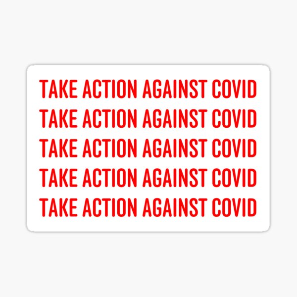 Take Action Against COVID (sticker/magnet) Sticker