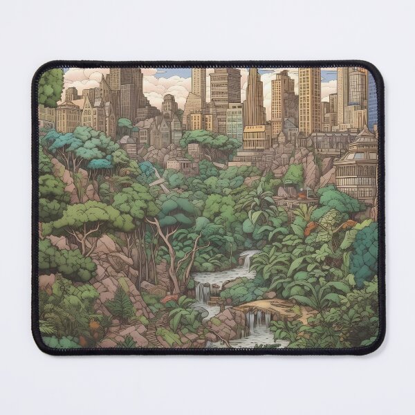 Item preview, Abandoned city being conquered by nature designed and sold by SingularityGeek.