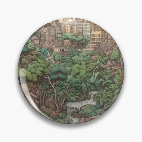 Item preview, Abandoned city being conquered by nature designed and sold by SingularityGeek.