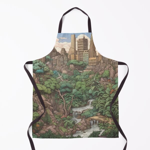 Item preview, Abandoned city being conquered by nature designed and sold by SingularityGeek.