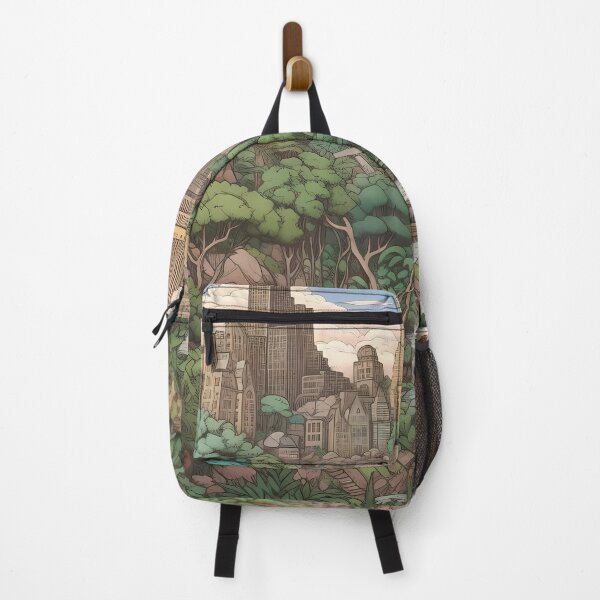 Item preview, Abandoned city being conquered by nature designed and sold by SingularityGeek.