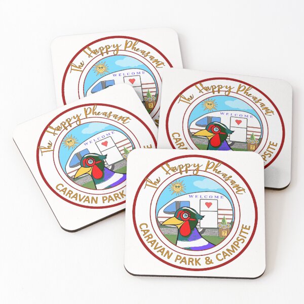 Item preview, HAPPY PHEASANT CARAVAN PARK & CAMPSITE designed and sold by Marni Scofidio Desi9ns.
