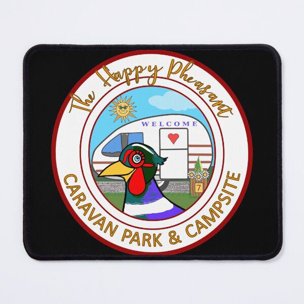 Item preview, HAPPY PHEASANT CARAVAN PARK & CAMPSITE designed and sold by Marni Scofidio Desi9ns.