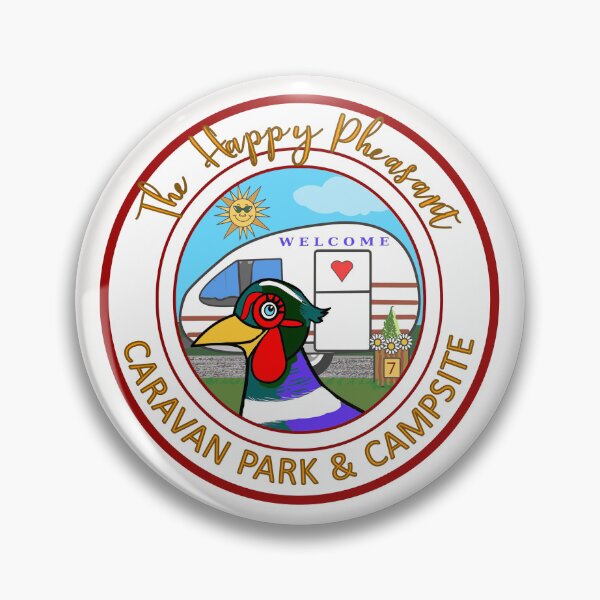 Item preview, HAPPY PHEASANT CARAVAN PARK & CAMPSITE designed and sold by Marni Scofidio Desi9ns.