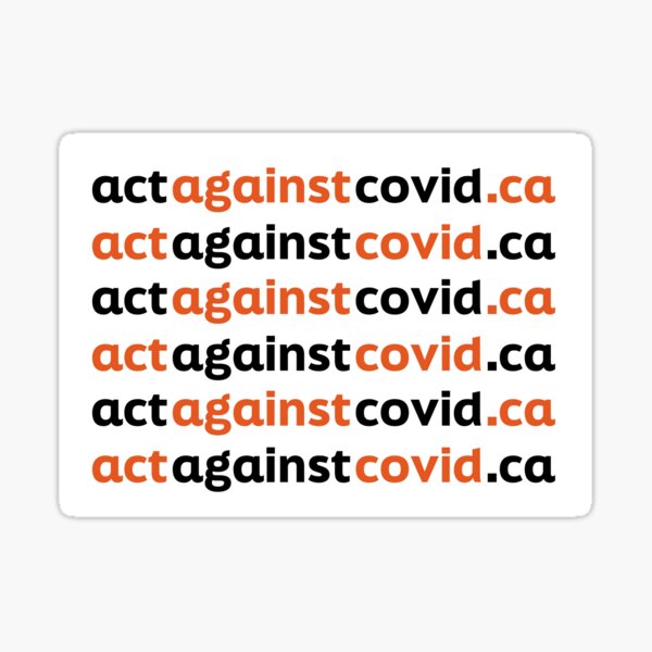 ActAgainstCOVID.ca stickers Sticker