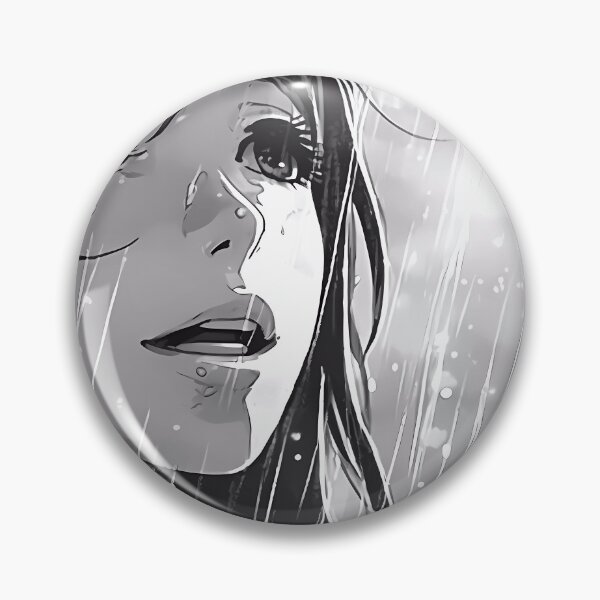 Artikelvorschau, Anime Girl on a Rainy Day in Black and White Style entworfen und verkauft von SingularityGeek.