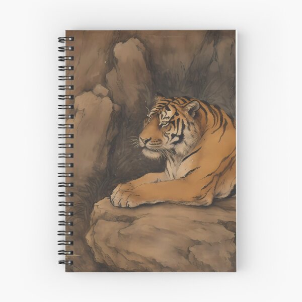 Item preview, Bengal Tiger Resting on Rock in Traditional Chinese Style designed and sold by SingularityGeek.