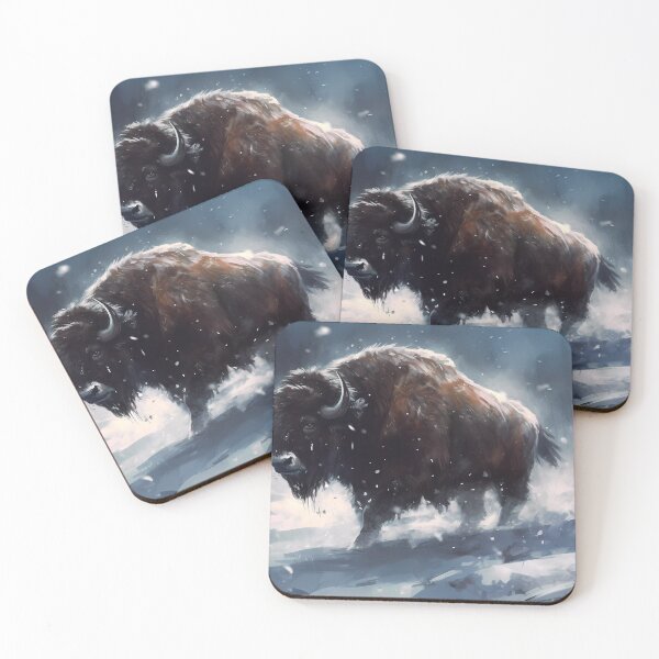 Item preview, Bison Breaking Through the Snow designed and sold by SingularityGeek.