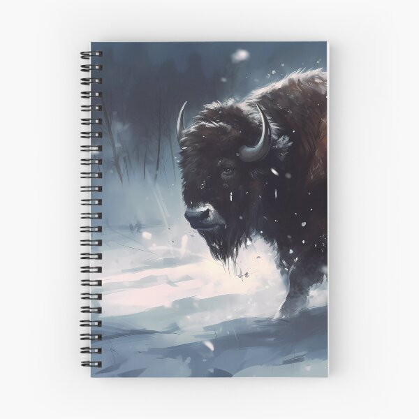 Aperçu de l'œuvre Bison Breaking Through the Snow créée et vendue par SingularityGeek.