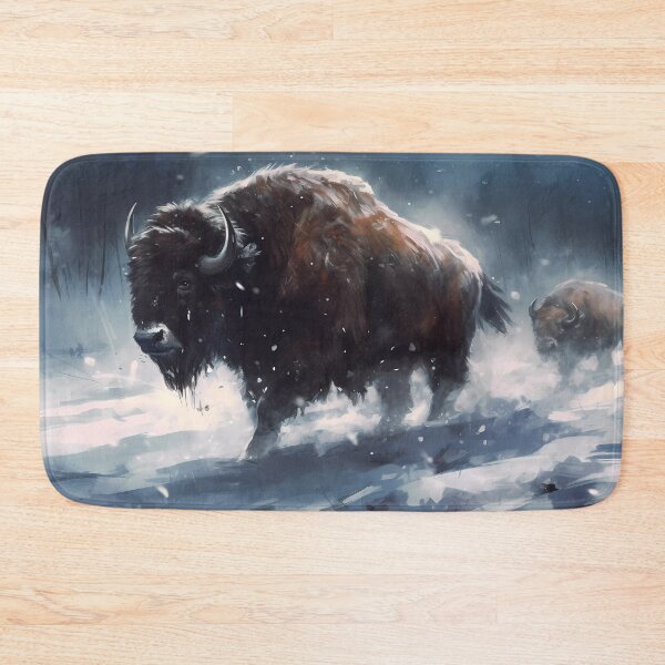 Item preview, Bison Breaking Through the Snow designed and sold by SingularityGeek.