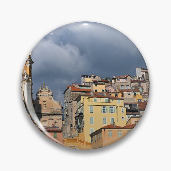 Item preview, Church tower and old buildings in Menton France summer season designed and sold by goceris.