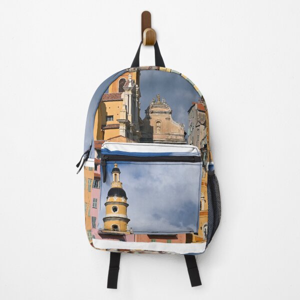 Item preview, Church tower and old buildings in Menton France summer season designed and sold by goceris.