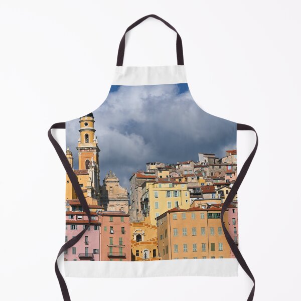 Item preview, Church tower and old buildings in Menton France summer season designed and sold by goceris.