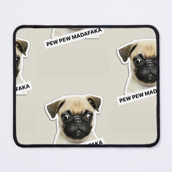 Item preview, Pew pew madafaka dog funny text designed and sold by BiancaNeaguArt.