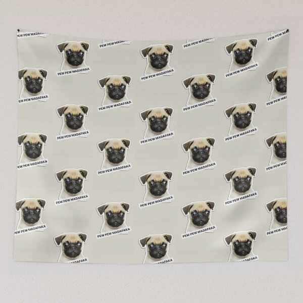Item preview, Pew pew madafaka dog funny text designed and sold by BiancaNeaguArt.