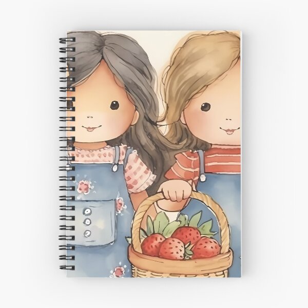 Item preview, Brunette and Blonde Girls After Picking Strawberries designed and sold by SingularityGeek.
