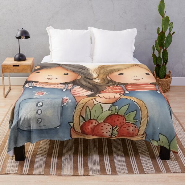 Item preview, Brunette and Blonde Girls After Picking Strawberries designed and sold by SingularityGeek.