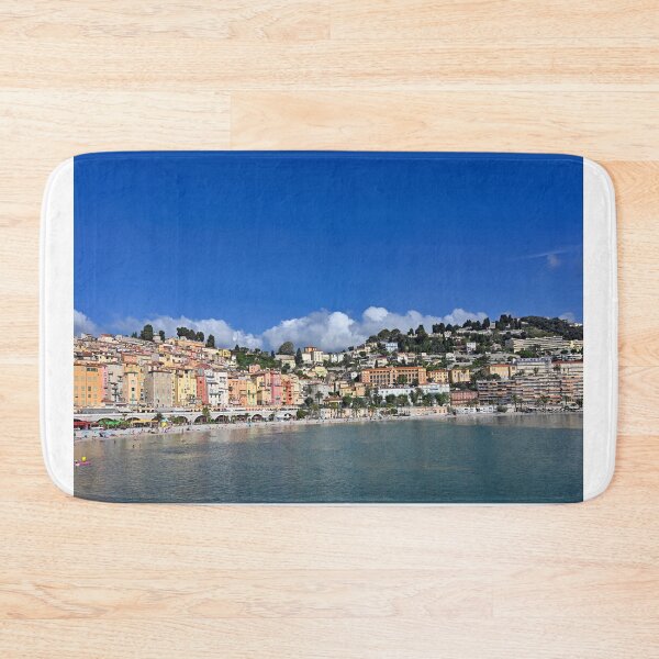 Item preview, turistic beach in Menton, mediterranean sea on côte d'azur France designed and sold by goceris.