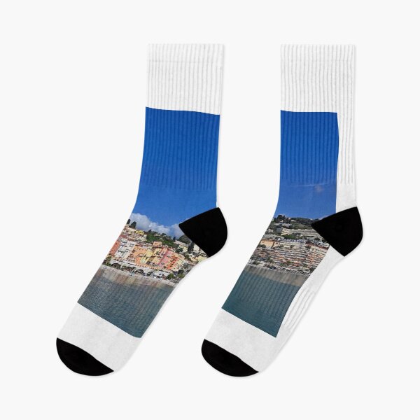Item preview, turistic beach in Menton, mediterranean sea on côte d'azur France designed and sold by goceris.