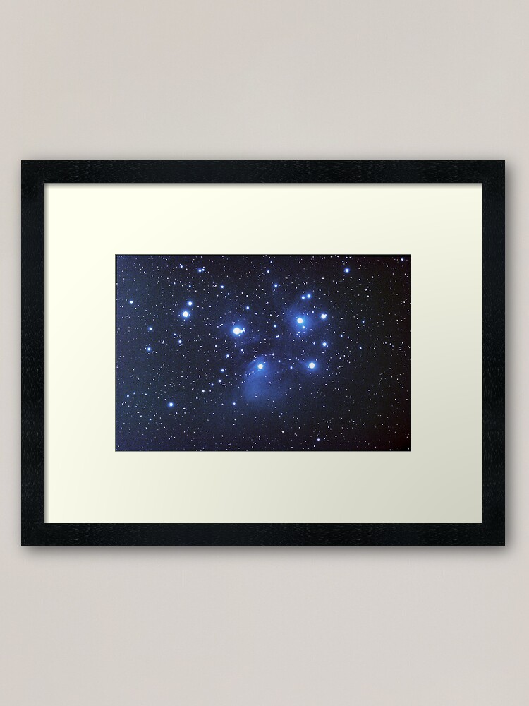 Alternate view of M45 seven sisters Framed Art Print