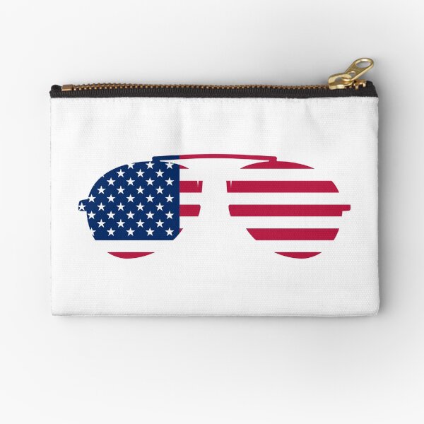 USA Sunglasses Zipper Pouch