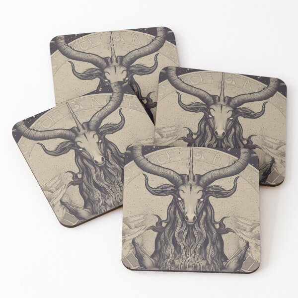 Item preview, Demon Cult Disguised as Goat under a Waning Moon designed and sold by SingularityGeek.