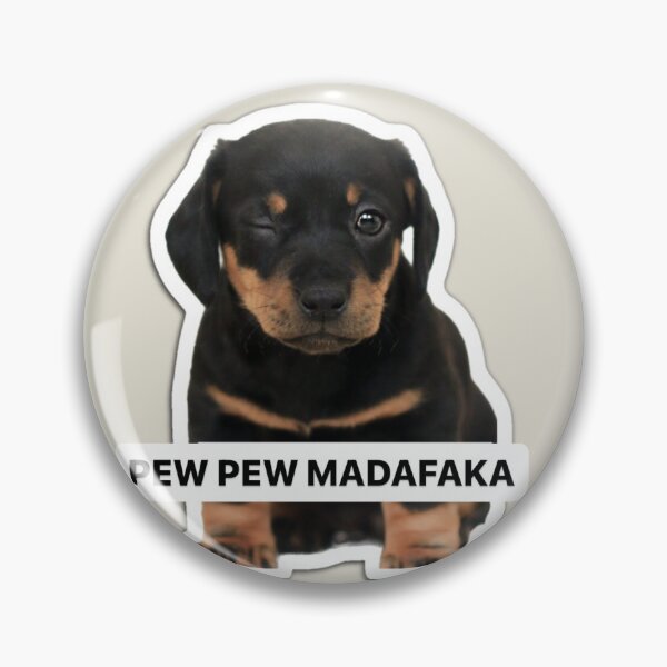 Item preview, Pew pew madafaka cute Rottweiler cub  designed and sold by BiancaNeaguArt.