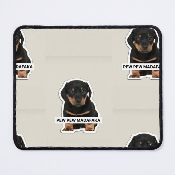 Item preview, Pew pew madafaka cute Rottweiler cub designed and sold by BiancaNeaguArt.
