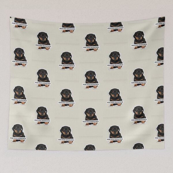 Item preview, Pew pew madafaka cute Rottweiler cub  designed and sold by BiancaNeaguArt.