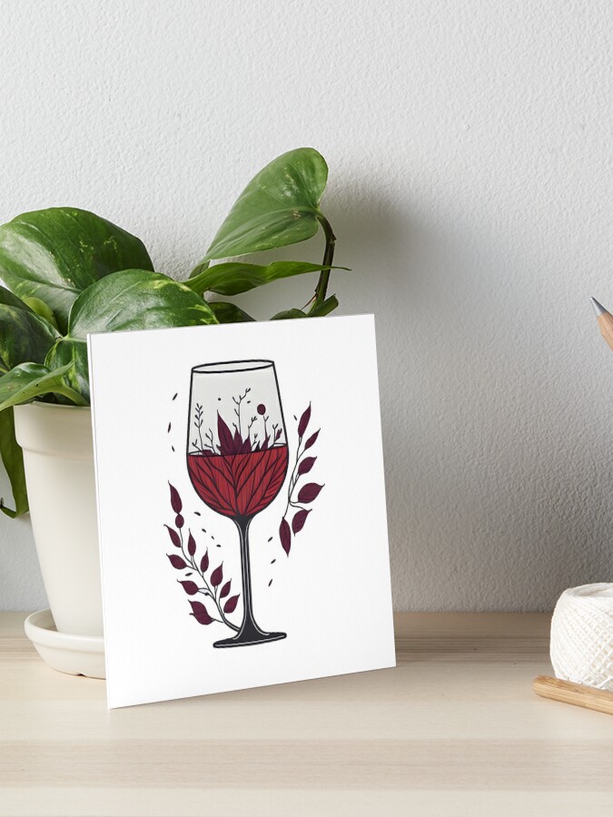 Aesthetic Boho Wine Glass Greeting Card for Sale by Cravio