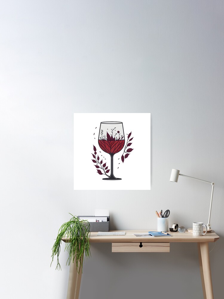 Aesthetic Boho Wine Glass Greeting Card for Sale by Cravio