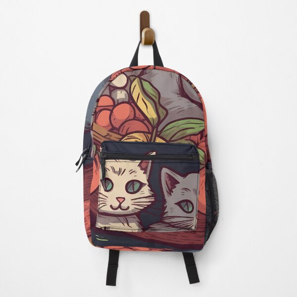Artikelvorschau, Fruit Basket with Three Colorful Cats entworfen und verkauft von SingularityGeek.