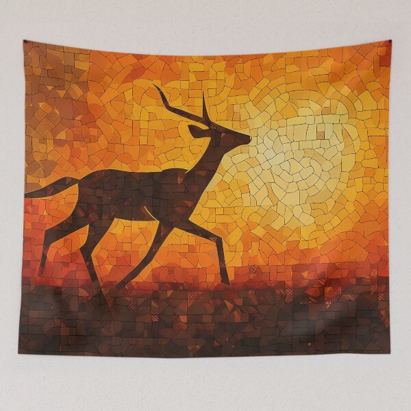 Item preview, Golden-Toned Impala Mosaic designed and sold by SingularityGeek.