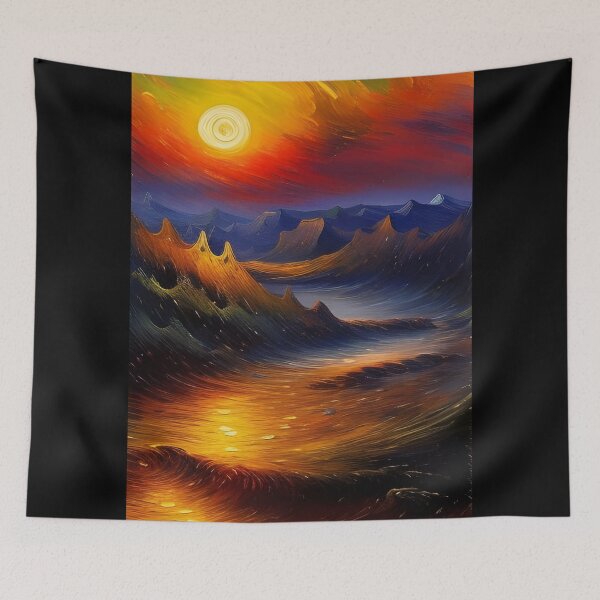 Item preview, Rustic Desolate Landscape, impasto, Ai Generated Art  designed and sold by ACC .