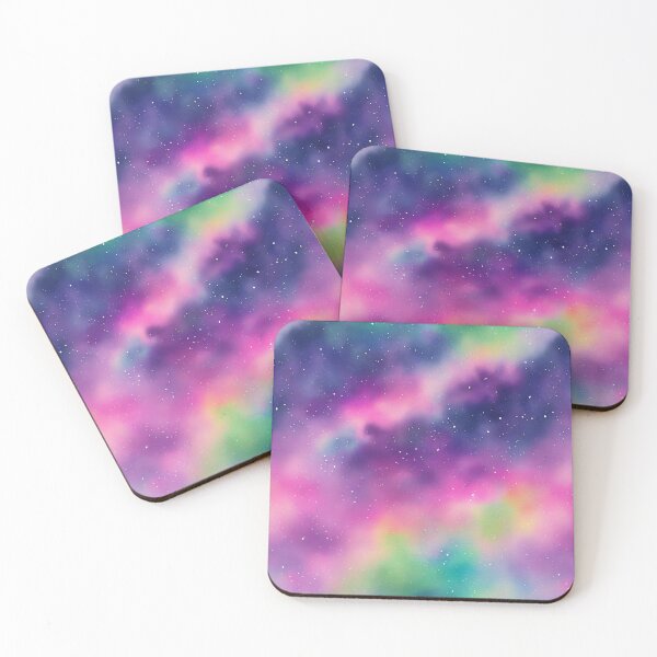 Item preview, Shiny Colorful Stars in the Universe Seamless Pattern, Watercolor designed and sold by Girly-Universe.