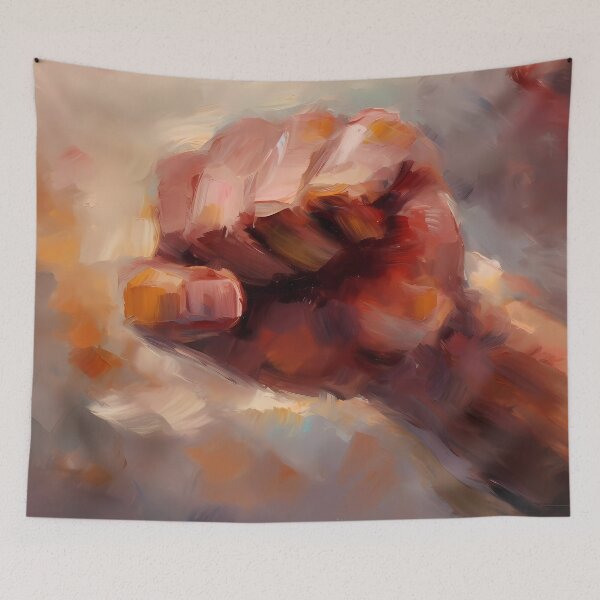 Item preview, Impressionist Fist Raised in Triumph designed and sold by SingularityGeek.