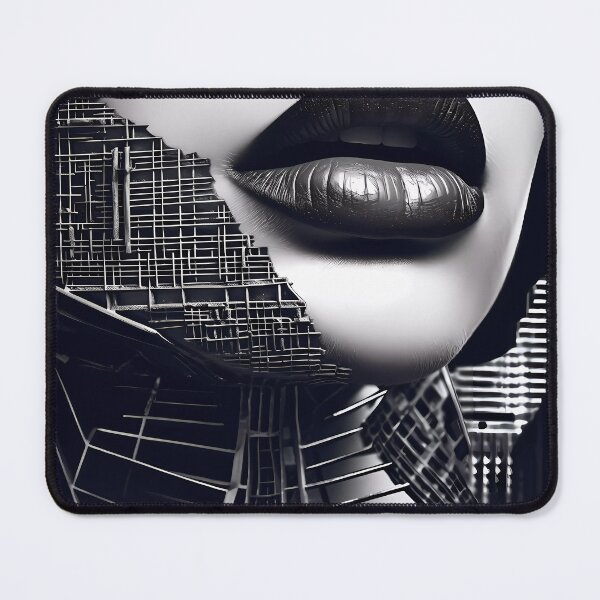 Item preview, Intense black lips where the face is the makeup designed and sold by SingularityGeek.