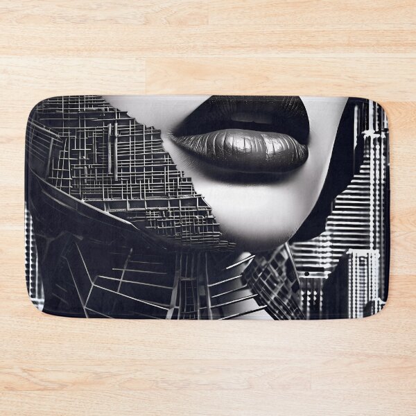 Item preview, Intense black lips where the face is the makeup designed and sold by SingularityGeek.