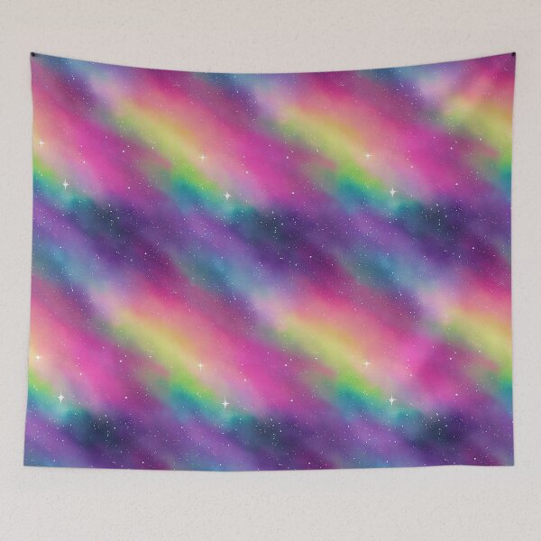 Item preview, Shiny Colorful Stars in the Universe Seamless Pattern, Watercolor designed and sold by Girly-Universe.