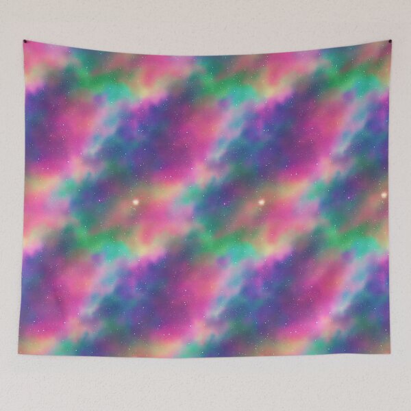 Item preview, Shiny Stars in a colorful Universe Seamless Pattern, Watercolor designed and sold by Girly-Universe.