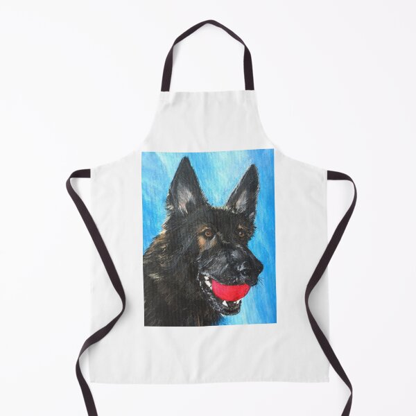 Item preview, Hand Painted Alsatian German Shepherd Dog With Ball designed and sold by mymumsart.