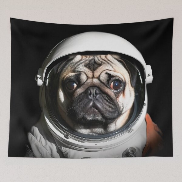 Item preview, Space pug Willi designed and sold by Pixelboys.