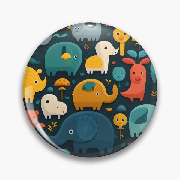 Item preview, Animals pattern 4 - black background designed and sold by Cr-AI-tive.