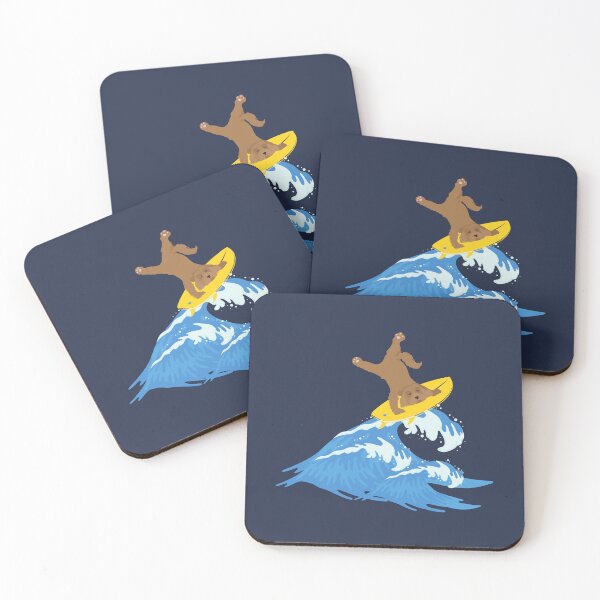Item preview, Goldendoodle Dog Surfing on Sea Wave designed and sold by SeasonalDogs.