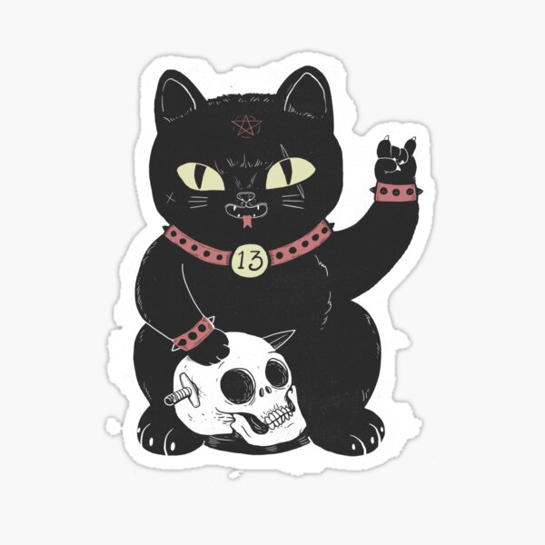 Vista previa del artículo con la obra «Gato negro», diseñado y vendido por ppmid.