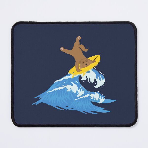 Item preview, Goldendoodle Dog Surfing on Sea Wave designed and sold by SeasonalDogs.